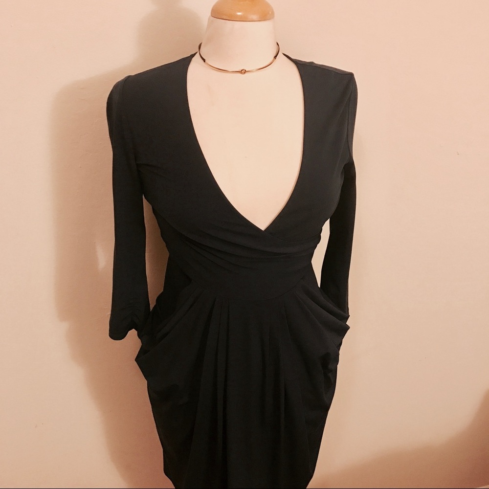 BCBG V Neck Wrap Dress
